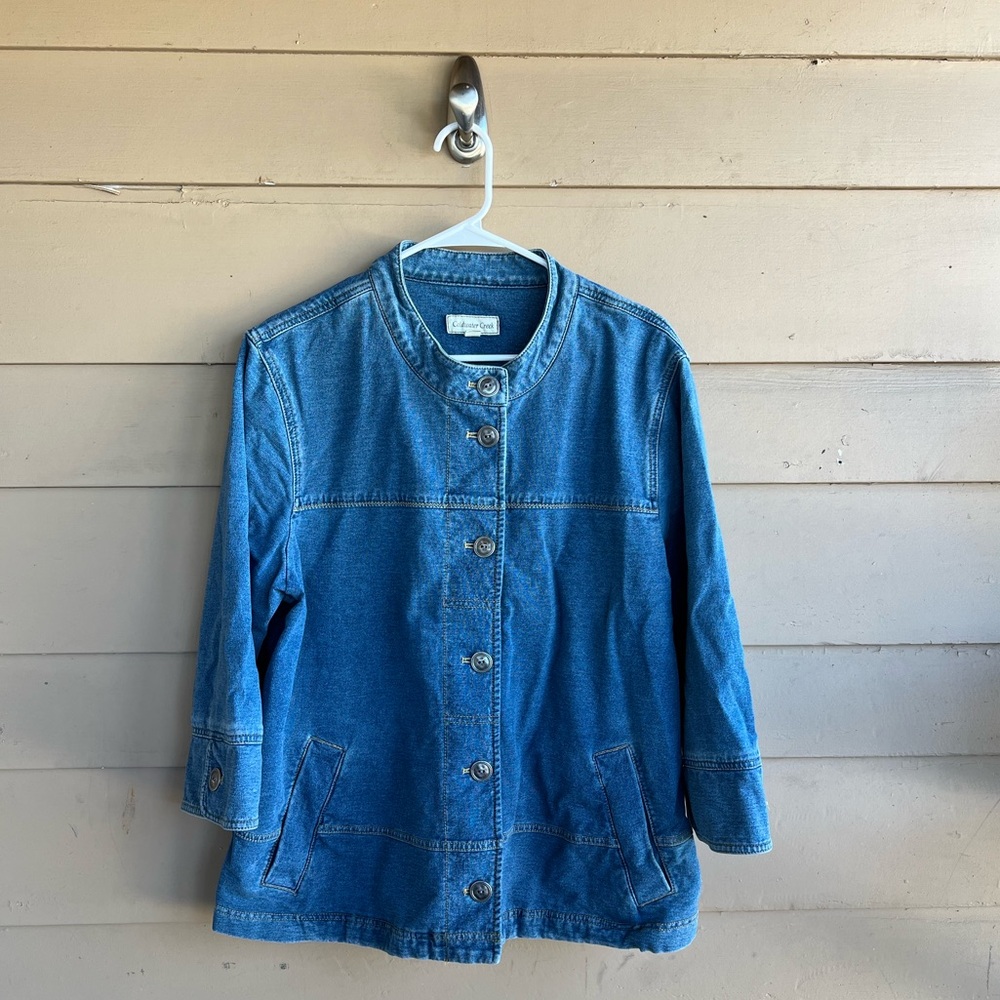 Coldwater Creek Vintage Denim Button Down Jacket Size 2X